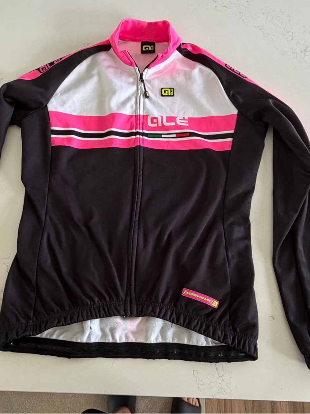 ALE Women's Pink & Black Cycling Jersey / jacket - Long Sleeve